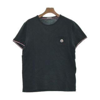 モンクレール(MONCLER)のMONCLER モンクレール Tシャツ・カットソー L 黒 【古着】【中古】(Tシャツ/カットソー(半袖/袖なし))