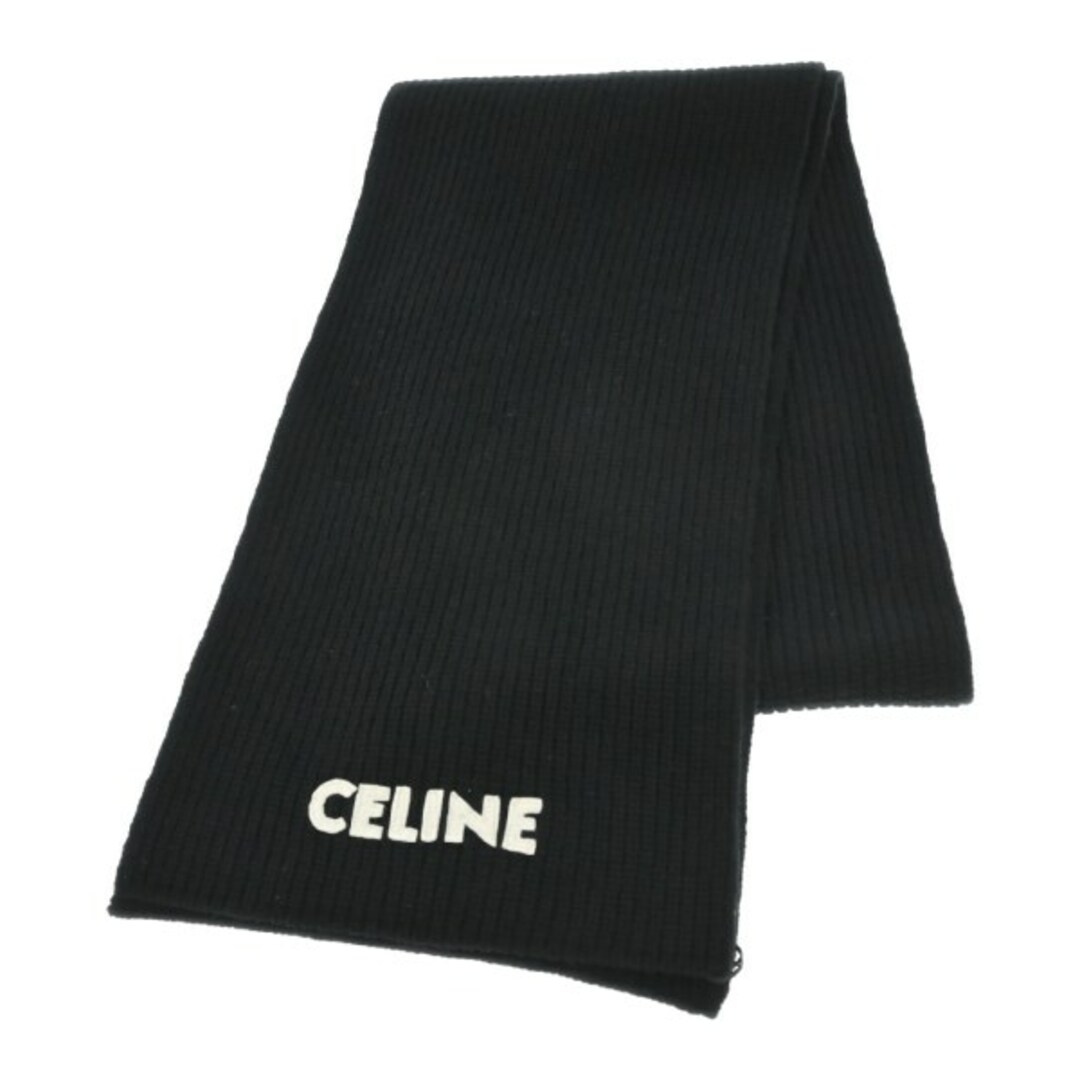 celine(セリーヌ)のCELINE セリーヌ マフラー - 黒 【古着】【中古】 メンズのファッション小物(マフラー)の商品写真