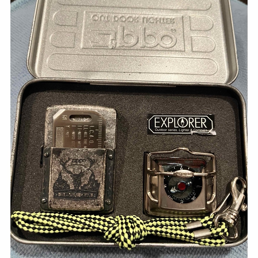 【USED品】1993年製 SURVIVAL ZIPPO EXPLORERタバコグッズ