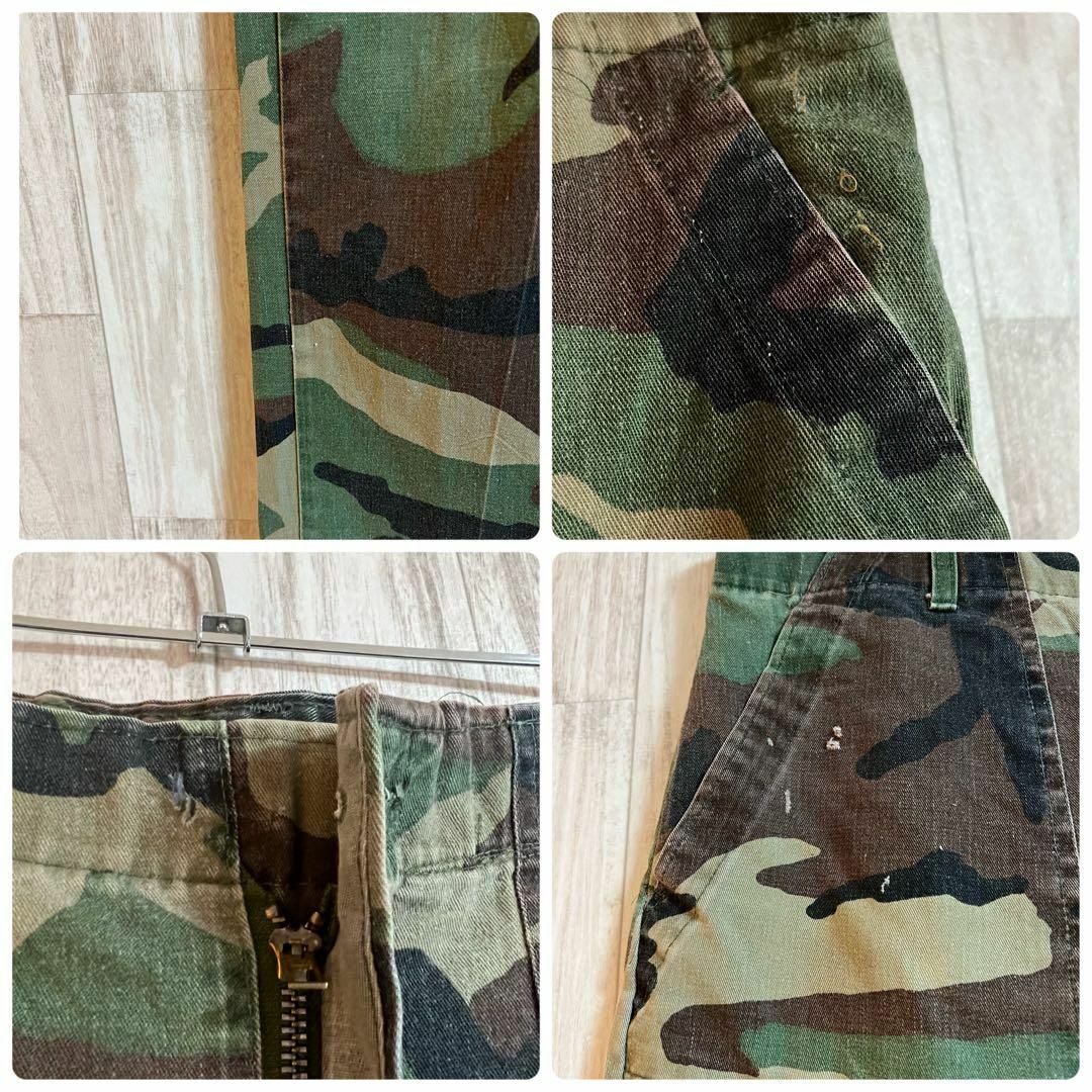 アメリカ軍カーゴパンツ　迷彩　カモフラ　ウッドランド　米軍　軍物　ヴィンテージ メンズのパンツ(ワークパンツ/カーゴパンツ)の商品写真