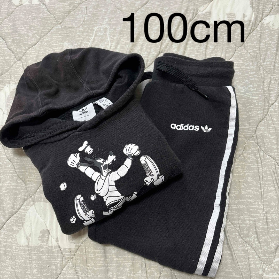 adidas(アディダス)の100cm adidas セットアップ キッズ/ベビー/マタニティのキッズ服男の子用(90cm~)(Tシャツ/カットソー)の商品写真