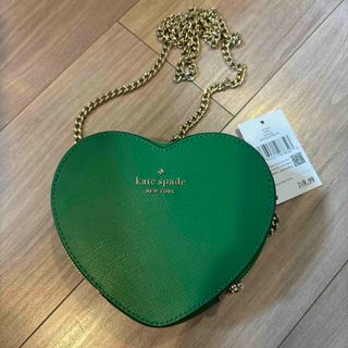 ケイトスペードニューヨーク(kate spade new york)のケイトスペード kate spade ミニハートショルダーバッグ　グリーン　緑(ショルダーバッグ)