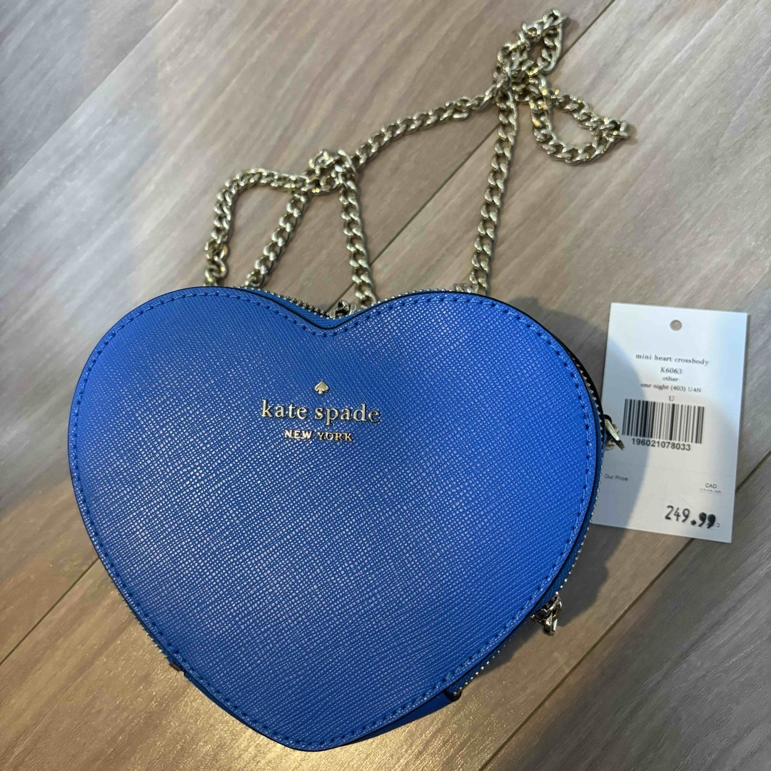 ケイトスペード kate spade ミニハートショルダーバッグ　ブルー　青 | フリマアプリ ラクマ