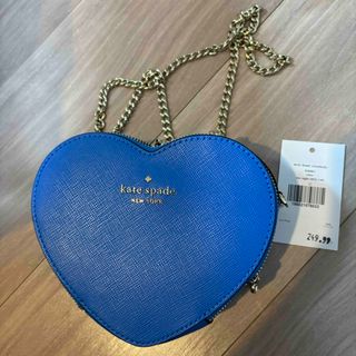 ケイトスペードニューヨーク(kate spade new york)のケイトスペード kate spade ミニハートショルダーバッグ　ブルー　青(ショルダーバッグ)