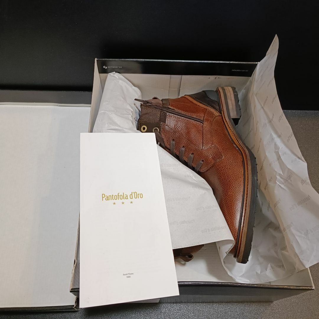 パントフォラドーロ(Pantofola d'Oro)レザーブーツ 茶 42 ブーツ パントフォラドーロ(Pantofola d'Oro)レザーブーツ 茶 42 ブーツ