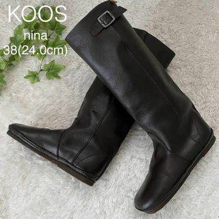 コース(KOOS)の★極美品 KOOS nina コース ニーナ ロングブーツ ベルトデザイン 38(ブーツ)