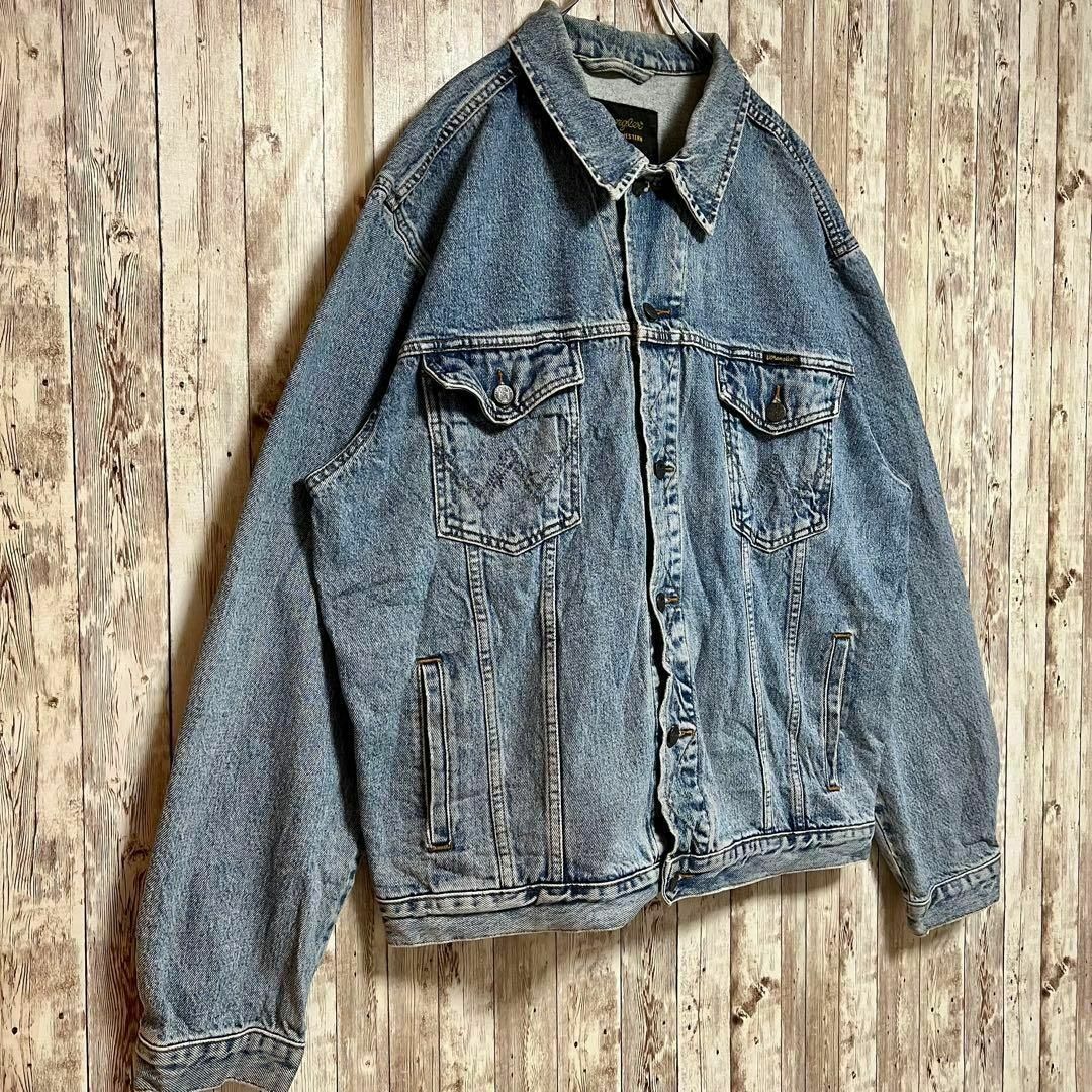 ラングラーデニムジャケット　wrangler Gジャン　ビックシルエット　XXLデニム