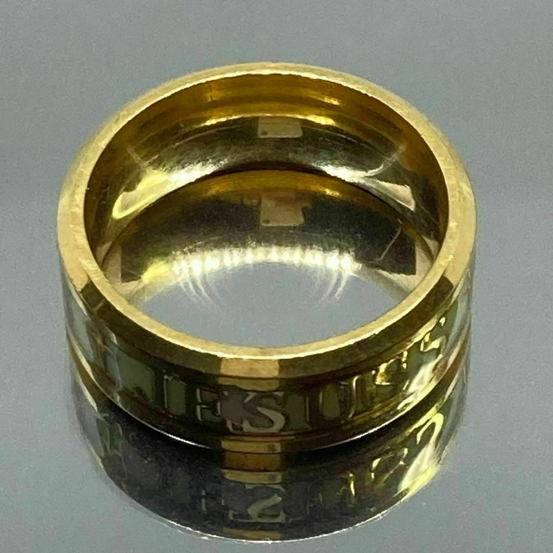 ゴールド リング 指輪 キリスト クロス 十字架 ヴィンテージ 16号 メンズのアクセサリー(リング(指輪))の商品写真