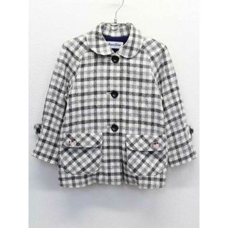 ファミリア(familiar)の◇ファミリア/familiar◇110cm コート/ジャケット 白×グレー【中古】子供服 キッズ  女の子 秋冬 409032(ジャケット/上着)