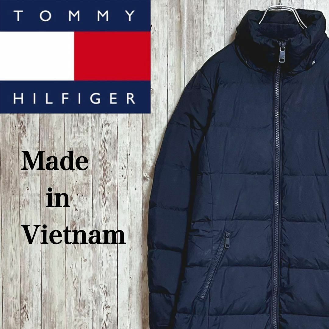 TOMMY HILFIGER(トミーヒルフィガー)のトミーヒルフィガーダウンジャケット ダウン レディース　ベトナム製　S ネイビー レディースのジャケット/アウター(ダウンジャケット)の商品写真