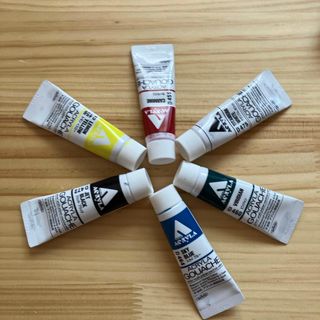 アクリル　絵具11ml ６本セット(絵の具/ポスターカラー)