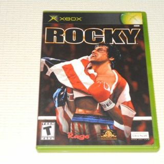 エックスボックス(Xbox)のxbox★ROCKY 海外版 北米版★箱付・説明書付・ソフト付★動作確認済(家庭用ゲームソフト)