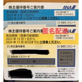 エーエヌエー(ゼンニッポンクウユ)(ANA(全日本空輸))のANA 株主優待券　2枚(ショッピング)