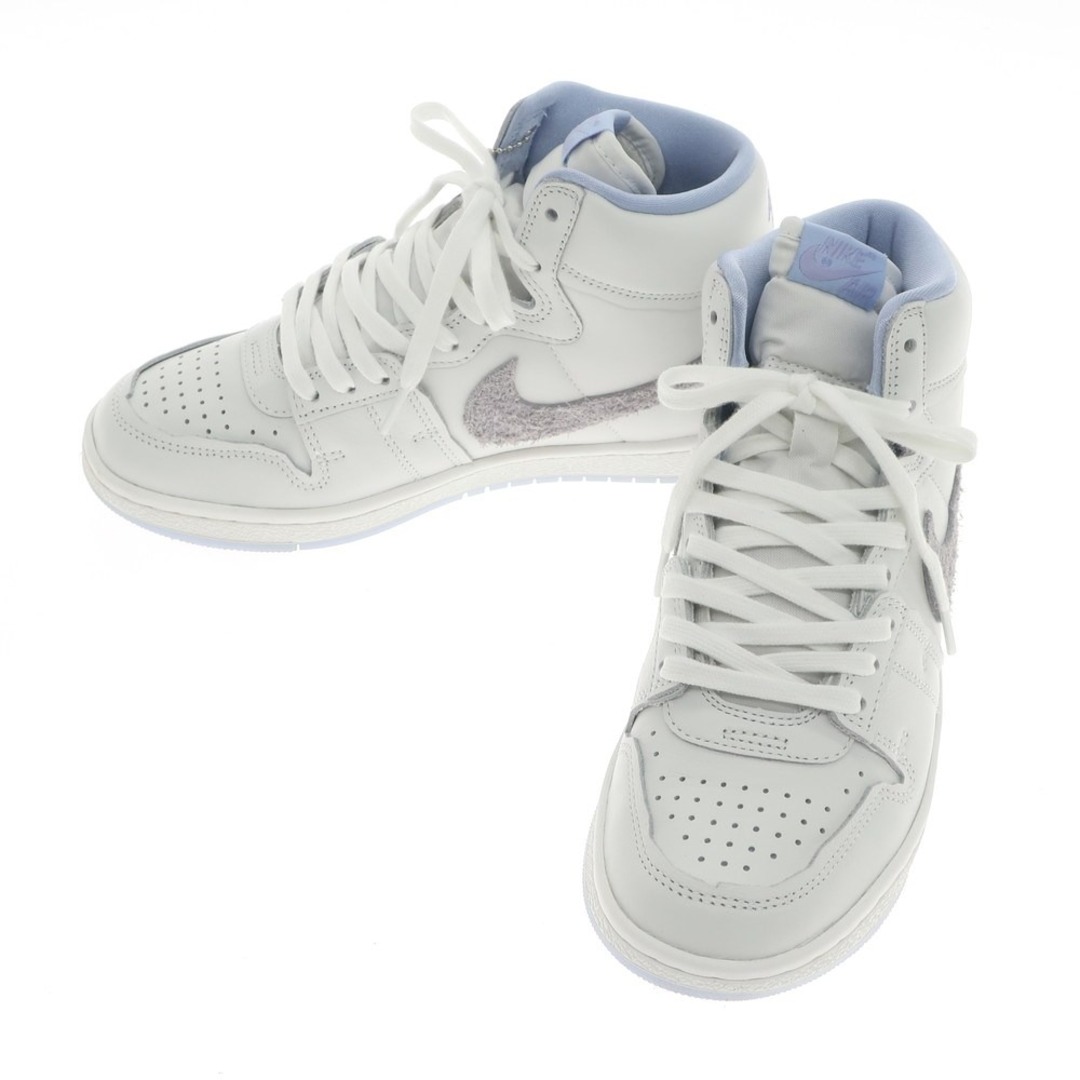 NIKE(ナイキ)の【中古】ナイキ NIKE × FORGET-ME-NOTS Air Ship ハイカットスニーカー ホワイトxスマルトブルー【サイズ24.5cm】【レディース】 レディースの靴/シューズ(スニーカー)の商品写真