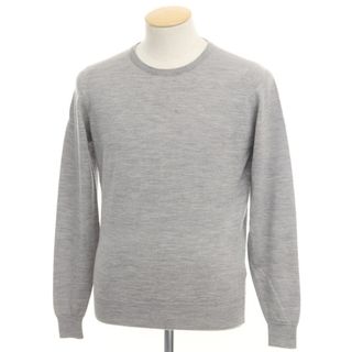 ジョンスメドレー(JOHN SMEDLEY)の【中古】ジョンスメドレー JOHN SMEDLEY ウール クルーネック プルオーバーニット ライトグレー【サイズS】【メンズ】(ニット/セーター)