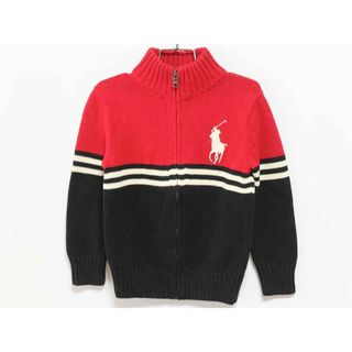 ラルフローレン(Ralph Lauren)の‡ラルフローレン/Ralph Lauren‡120cm ニットブルゾン/セーター 赤×黒【中古】子供服 キッズ kids 男の子 秋 520122(ジャケット/上着)