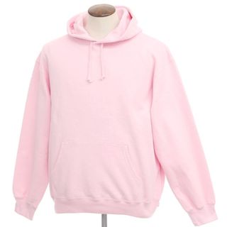 シュプリーム(Supreme)の【中古】シュプリーム Supreme 2023年秋冬 Satin Applique Hooded Sweatshirt プルオーバー スウェットパーカー ピンク【サイズL】【メンズ】(パーカー)