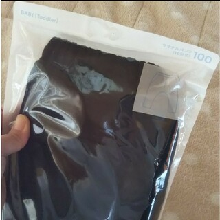 ジーユー(GU)のGU baby サナマルパンツ ブラック 100サイズ 新品(パンツ/スパッツ)