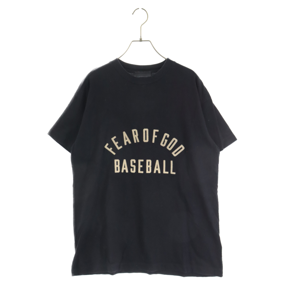 FEAR OF GOD フィアオブゴッド Baseball Logo フェルトロゴプリント半袖Tシャツ カットソー ブラック FG50-063CTJ515センチ袖丈