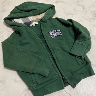 バーバリー(BURBERRY)のバーバリー パーカー 100 110 緑 グリーン 4Y 104 カーディガン(Tシャツ/カットソー)