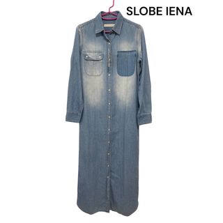 スローブイエナ(SLOBE IENA)の【未着用】SLOBE IENA スローブイエナ　デニム　ロングワンピース(ロングワンピース/マキシワンピース)