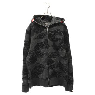 A BATHING APE アベイシングエイプ Space Camo Shark Full Zip Parka 001ZPD301018X スペースカモ シャークパーカー フルジップパーカー ブラック/グレー