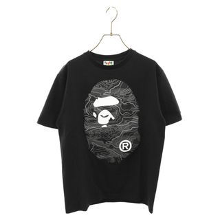 アベイシングエイプ(A BATHING APE)のA BATHING APE アベイシングエイプ Layered Line Camo Big Ape Head レイヤードライン カモビッグエイプヘッド 半袖Tシャツ ブラック 001TEJ801028M(Tシャツ/カットソー(半袖/袖なし))