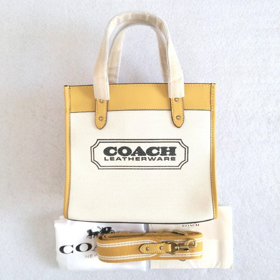 COACH - コーチ COACH トートバッグ ショルダーバック イエロー 可愛い