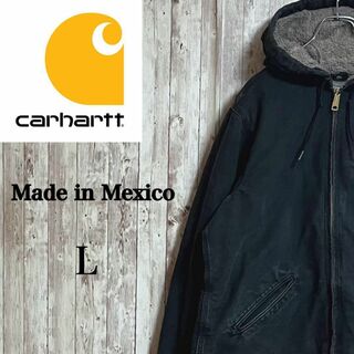 カーハート(carhartt)のカーハートダックジャケット　パーカー　ロゴ　メキシコ製　L 裏地ボア(ブルゾン)
