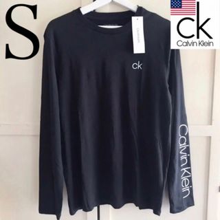 カルバンクライン(Calvin Klein)のレア 新品 USA カルバンクライン ロング Tシャツ メンズ 黒 S 下着(Tシャツ/カットソー(七分/長袖))