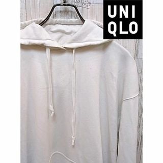 ユニクロ(UNIQLO)のユニクロ UNIQLO M ホワイト パーカー(パーカー)