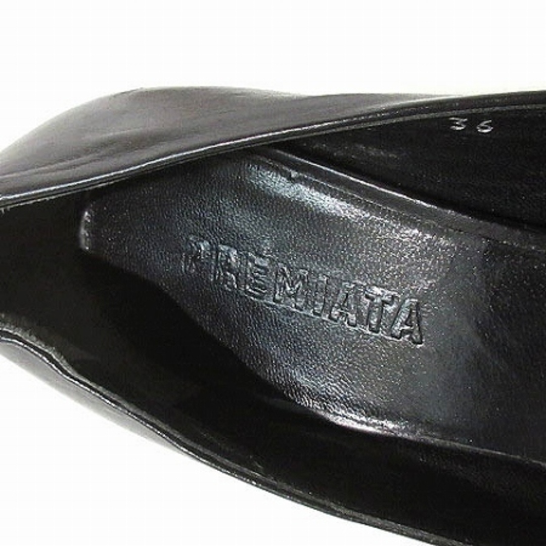 PREMIATA(プレミアータ)のプレミアータ パンプス オープントゥ ヒール イタリア製 黒 36 約23cm レディースの靴/シューズ(ハイヒール/パンプス)の商品写真