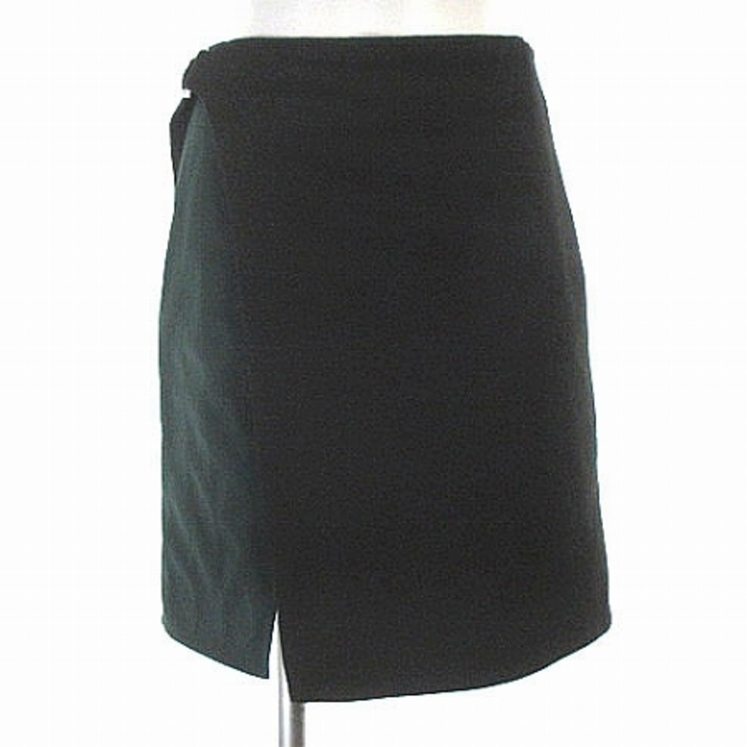 3.1 Phillip Lim(スリーワンフィリップリム)の3.1 フィリップリム ラップスカート ひざ丈 巻き バイカラー 黒 緑 0 レディースのスカート(ひざ丈スカート)の商品写真