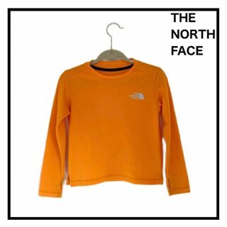 ザノースフェイス(THE NORTH FACE)のザノースフェイス　Tシャツ　オレンジ　長袖　ロゴ入り　ベビーキッズ　120(Tシャツ/カットソー)