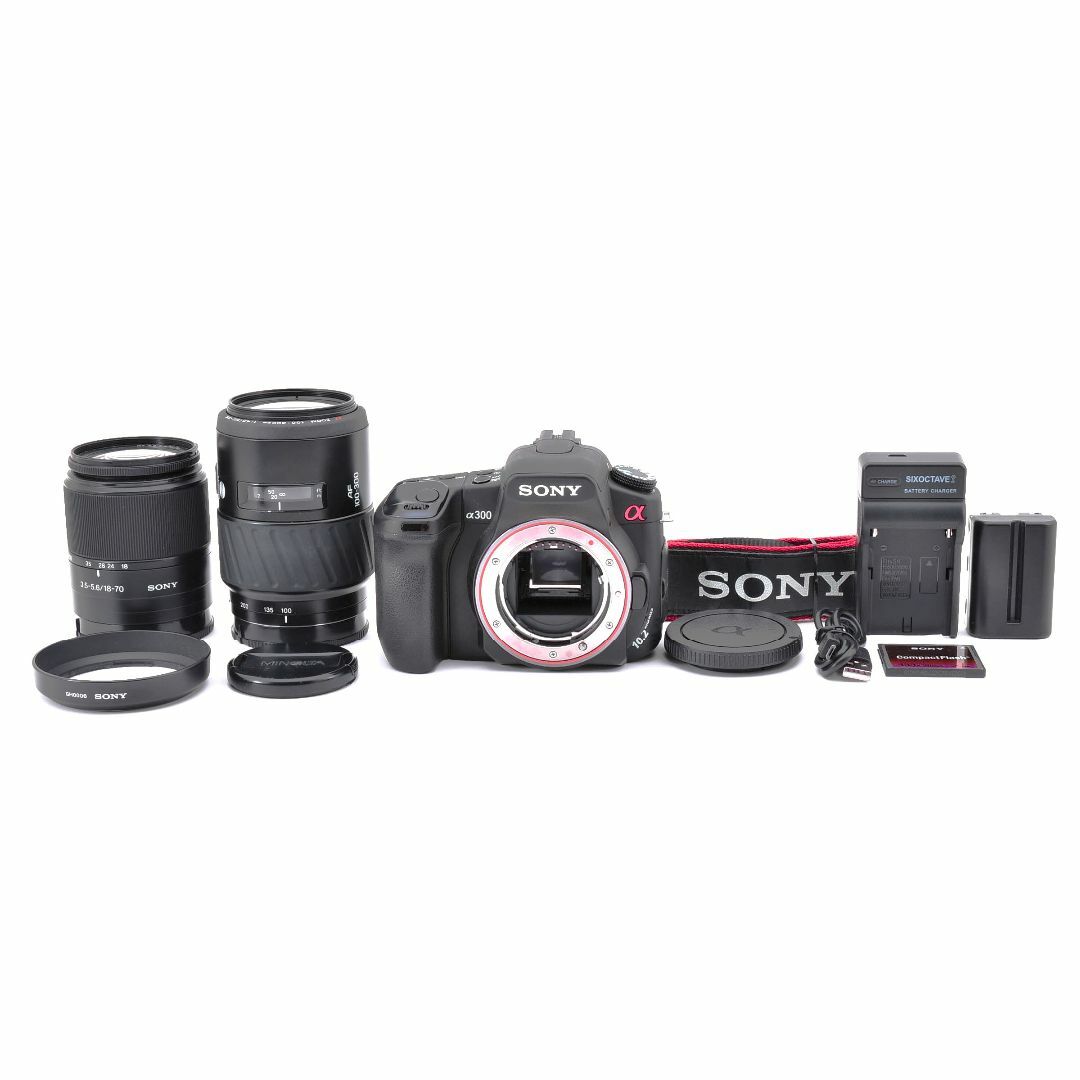 商品コンディション【美品】ソニー SONY α300 300mm ダブルレンズセット