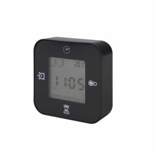 イケア(IKEA)のKLOCKIS クロッキス 時計 温度計 アラーム タイマー　ブラック(置時計)