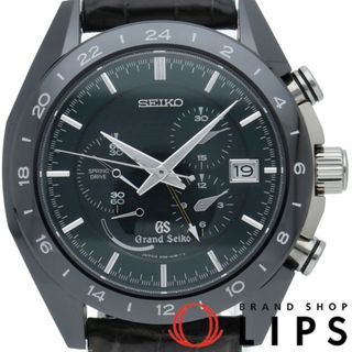 セイコー(SEIKO)のセイコー グランドセイコー スプリングドライブ クロノグラフ GMT 46mm グリーン ブラックセラミックス 世界限定600本 Basel World BlackCeramics Limited Collection SBGC017(9R96-0AC0) 箱 保証書 バンド セラミック/チタン/レザー メンズ時計 ブラック 美品 【中古】(その他)