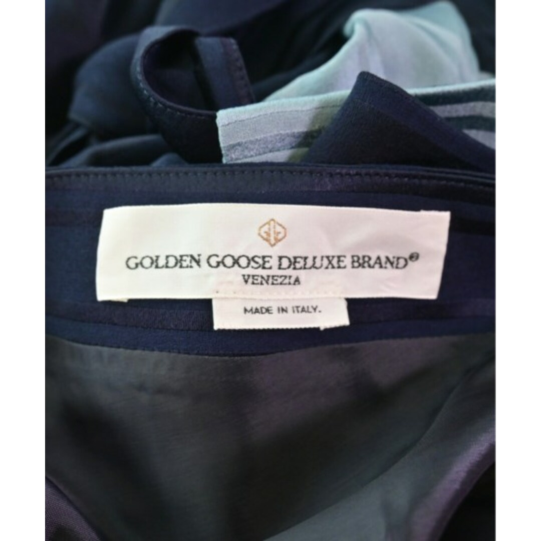 GOLDEN GOOSE(ゴールデングース)のGOLDEN GOOSE ゴールデングース ワンピース S 紺x水色 【古着】【中古】 レディースのワンピース(ひざ丈ワンピース)の商品写真