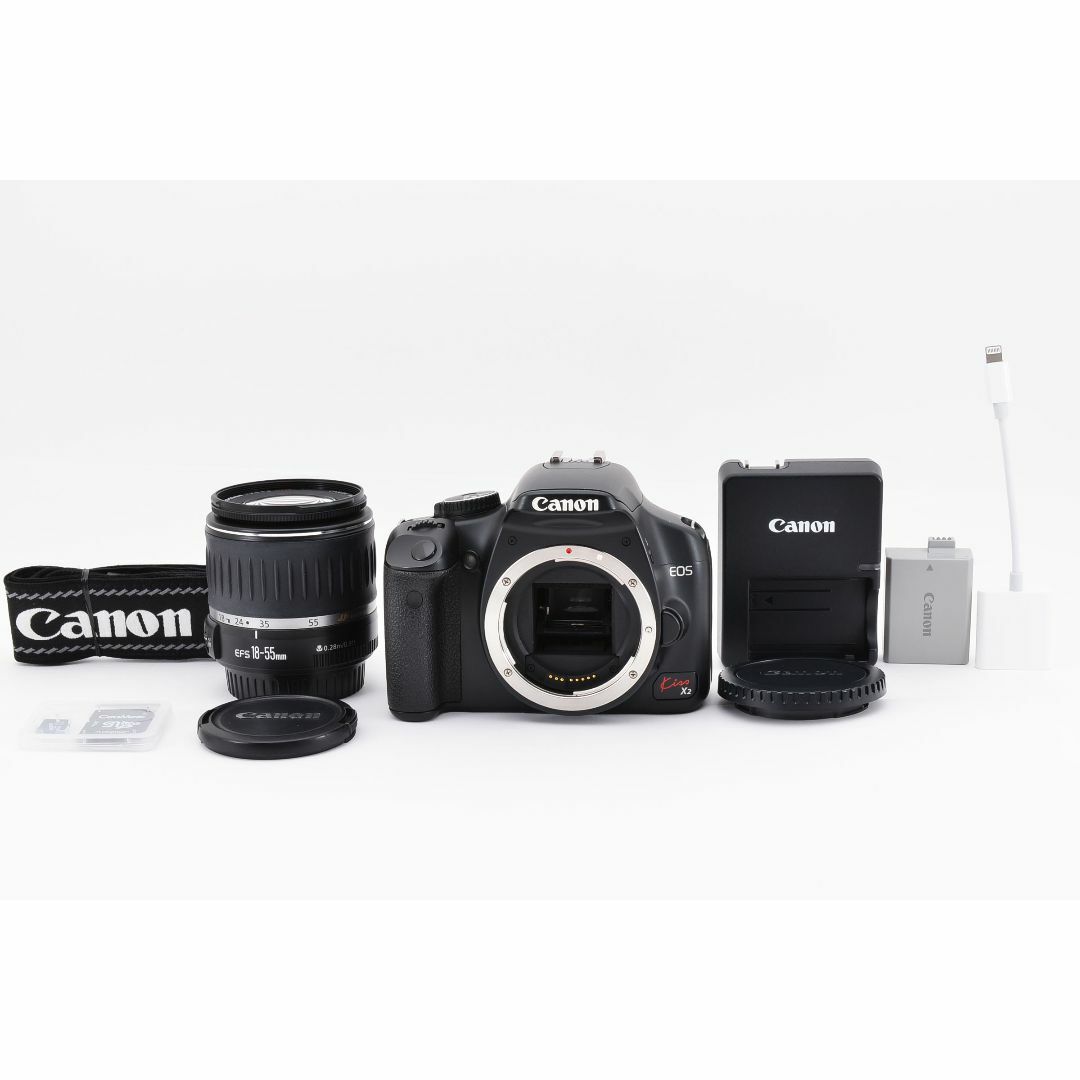 Canon EOS Kiss X2 18-55レンズセット　ショット数2506回付属品