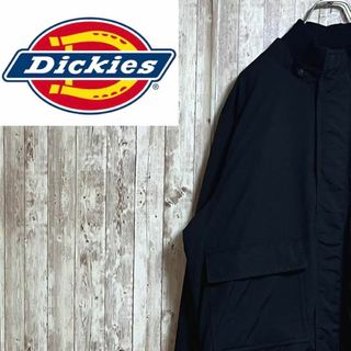 ディッキーズ(Dickies)のディッキーズナイロンジャケット　ロゴ　オーバーサイズ　ユニセックス　黒(ナイロンジャケット)