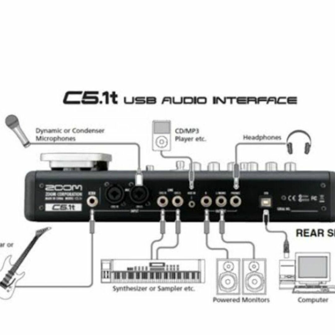 Zoom(ズーム)の【送料込】zoom c5.1t USBオーディオインターフェース 楽器のレコーディング/PA機器(その他)の商品写真