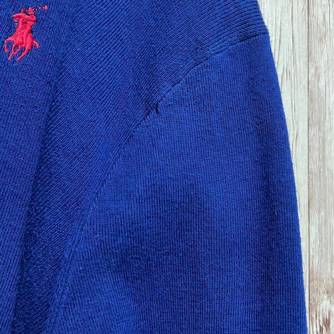 POLO RALPH LAUREN(ポロラルフローレン)のポロラルフローレンセーター　ニット　中国製　刺繍ロゴ　ネイビー メンズのトップス(ニット/セーター)の商品写真