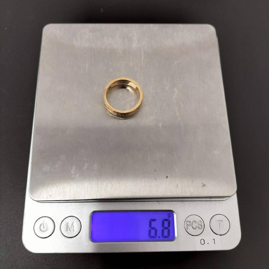 (E112911) K18 リング  平打 指輪 約13号 レディースのアクセサリー(リング(指輪))の商品写真