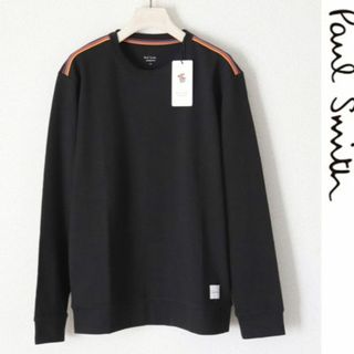 ポールスミス(Paul Smith)の新品【ポールスミス】 首肩マルチカラー 長袖カットソー トレーナー 黒 M(スウェット)