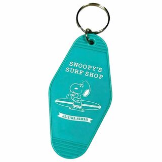 ピーナッツ(PEANUTS)のSNOOPY'S SURF SHOP プラスチックキーホルダー ターコイズブルー(キーホルダー)