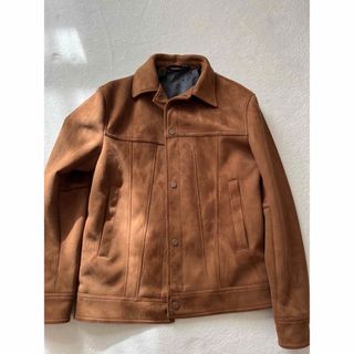 ザラ(ZARA)のZARA メンズ　スウェード生地　アウター(ノーカラージャケット)