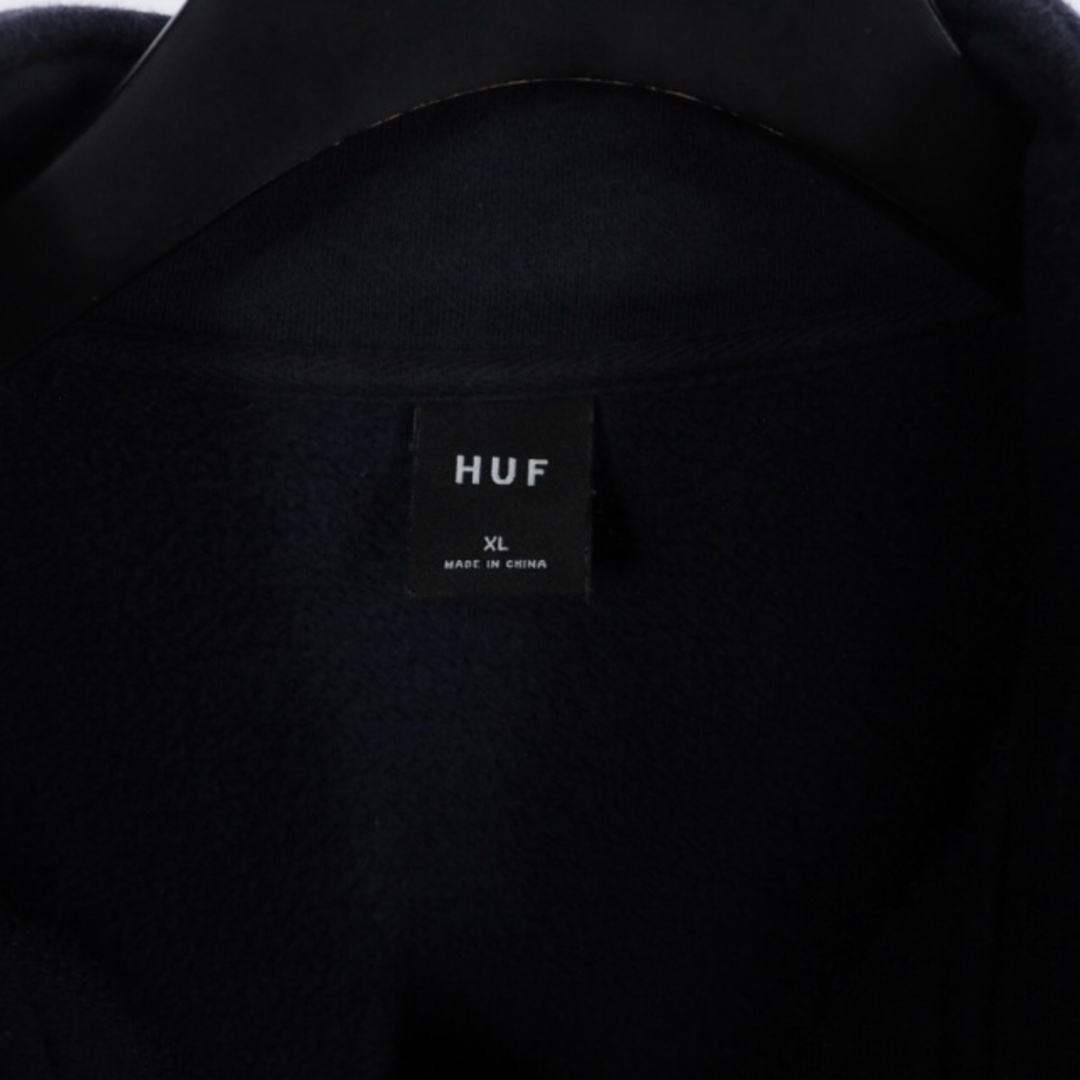 HUF - ハフ シャドー トレーナー スウェット ハーフジップ XL ネイビー