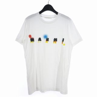 マルニ(Marni)のマルニ MARNI ロゴ プリント Tシャツ クルーネック 46 白 ホワイト (Tシャツ/カットソー(半袖/袖なし))