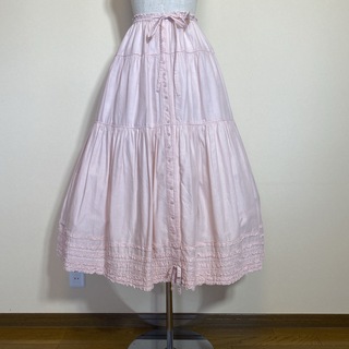 ピンクハウス(PINK HOUSE)のピンクハウス　極薄綿ローン素材のスカート兼ペチコート🩷(ロングスカート)