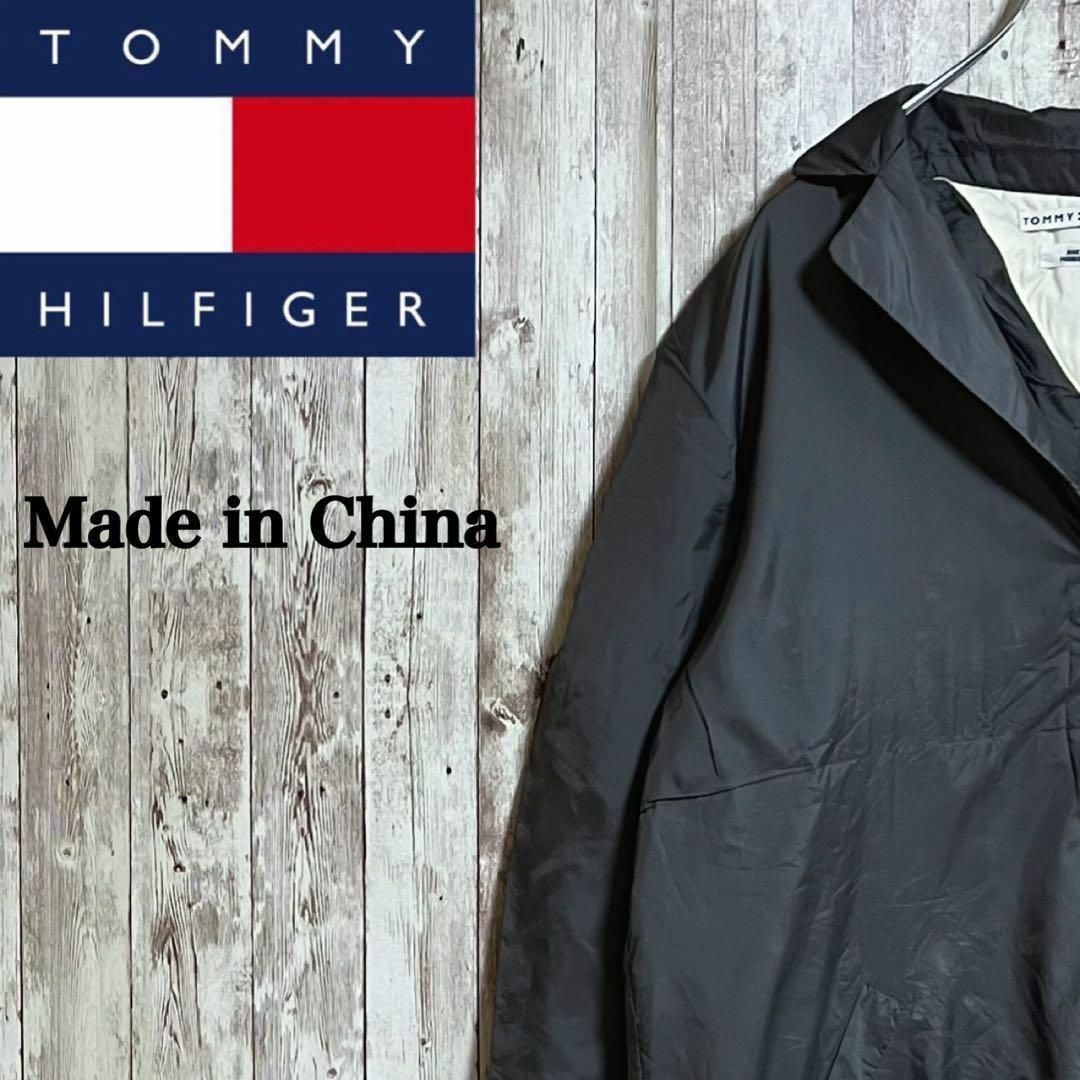 TOMMY HILFIGER(トミーヒルフィガー)のトミーヒルフィガーナイロンジャケット　中国製　レディース　グレー　ロングコート レディースのジャケット/アウター(その他)の商品写真